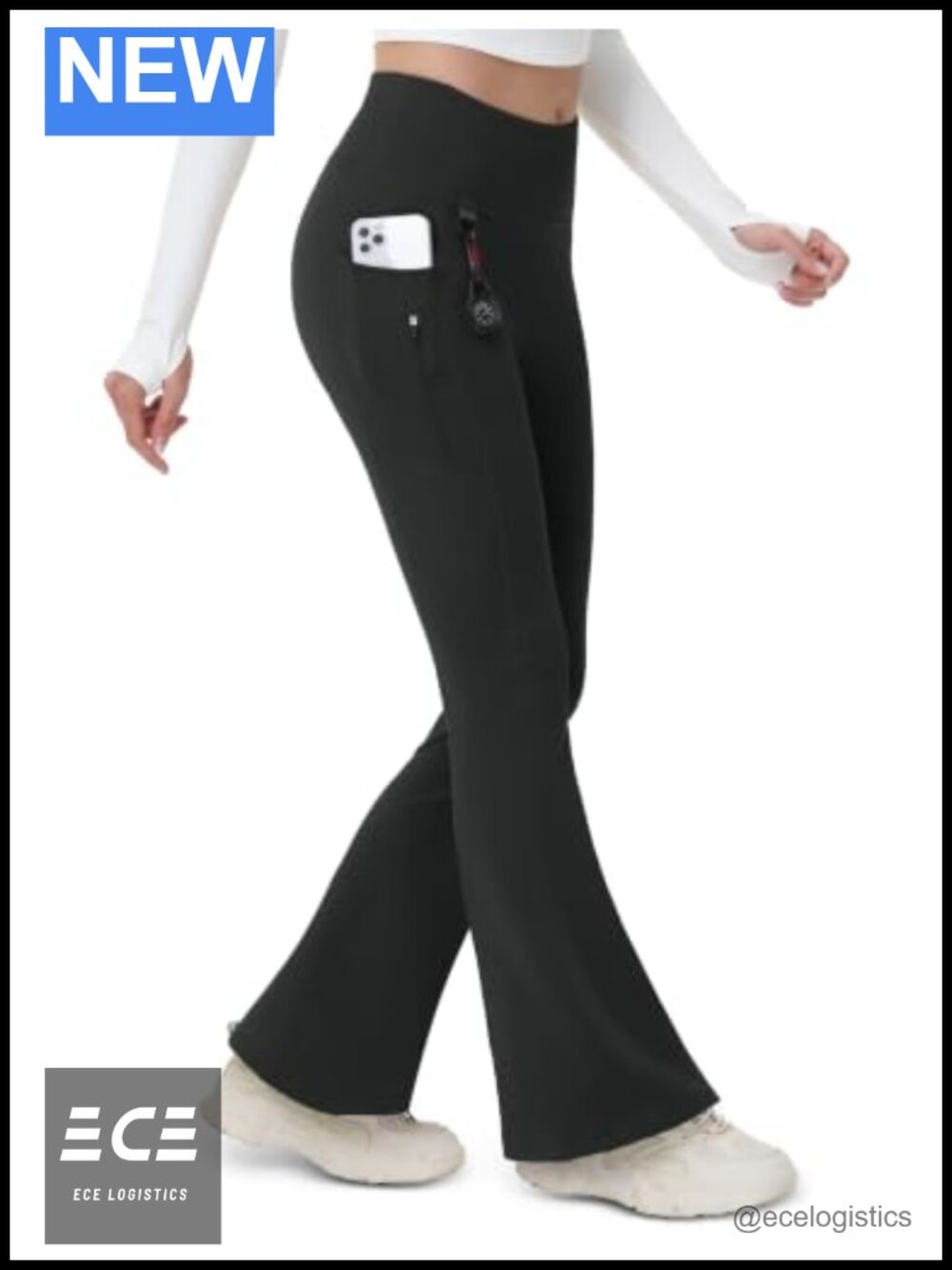Fleece Lined Flare Leggings Water Resistant Winter Pants High Rise Bootcut